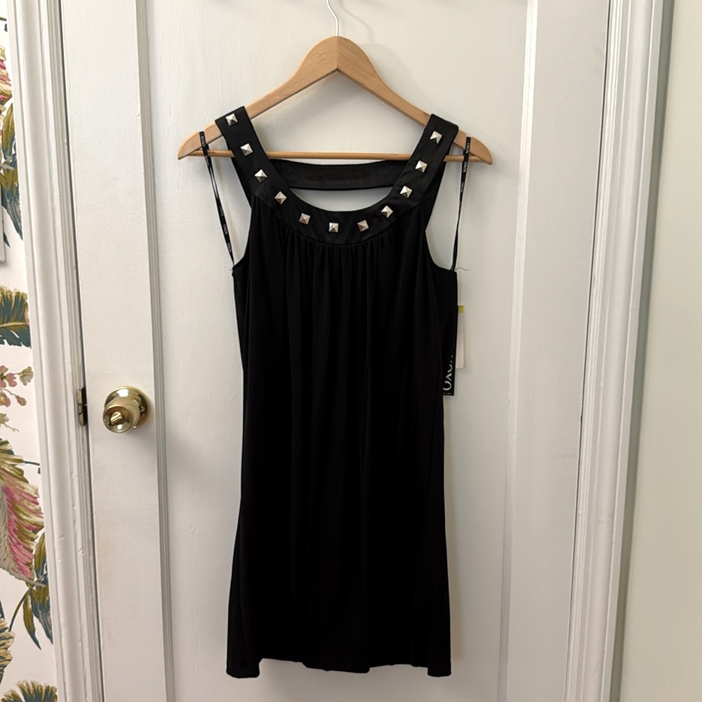 XOXO Black Dress with Studded Neckline - Size M - New with Tag